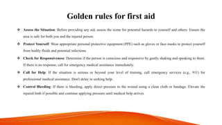 Use of First Aid Kit for emergency critical situation.pptx