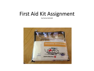 First Aid Kit Assignment
by Carina Schmidt
 