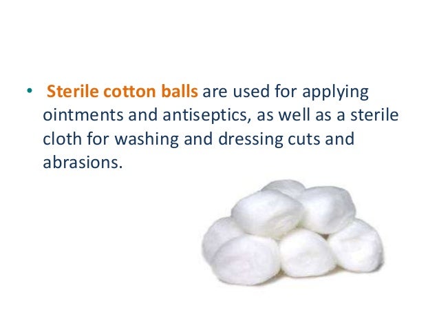 use of cotton balls in first aid