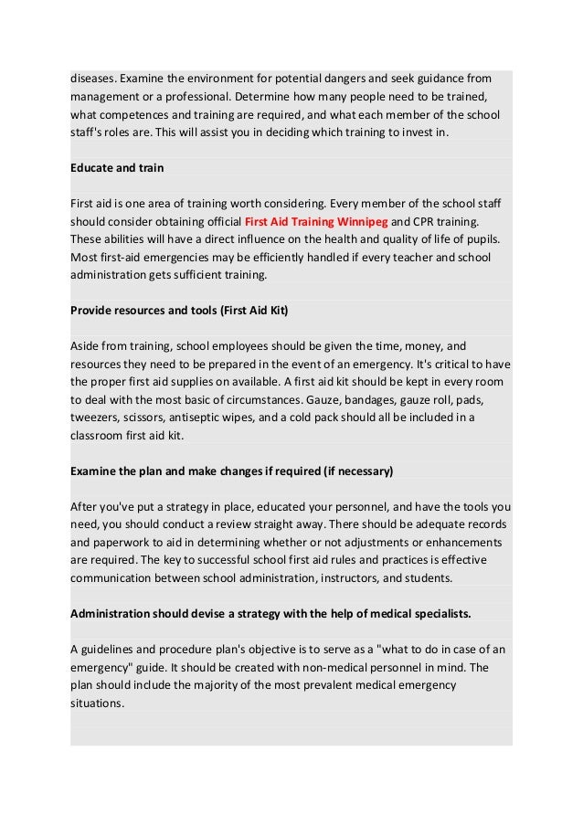 First Aid Kit Winnipeg Creating a Perfect First Aid Plan.pdf