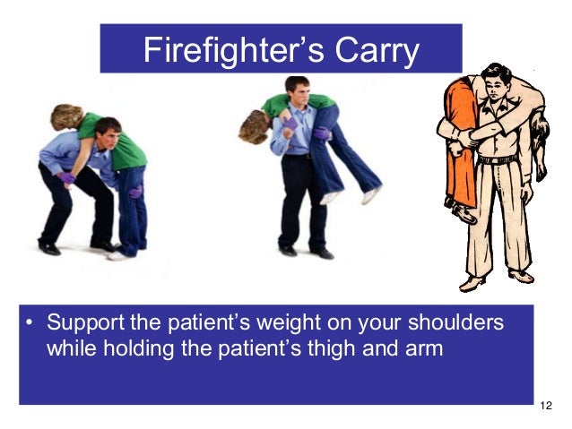 First aid lesson carrying