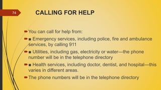 When To Call For Help First aid part 1 | PPTX