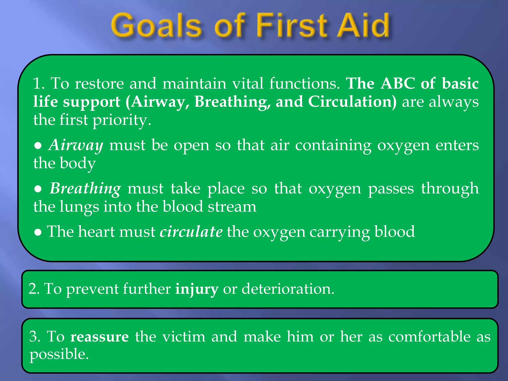 First aid ppt PPT
