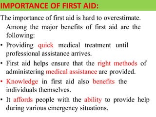 Importance Of First Aid