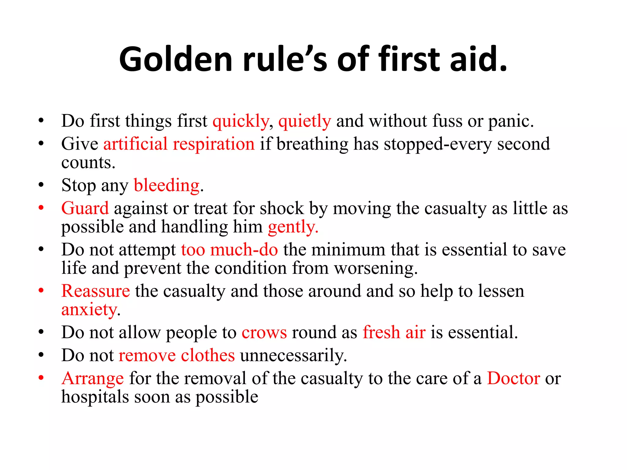 First aid ppt | PPTX