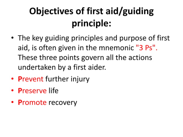 First aid ppt | PPTX | First Aid | Injuries