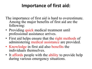 First Aid Ppt
