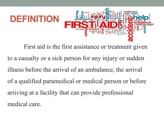 First Aid Power Point Presentation Pptx