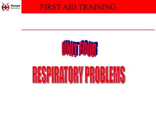 FIRST AID TRAINING
 