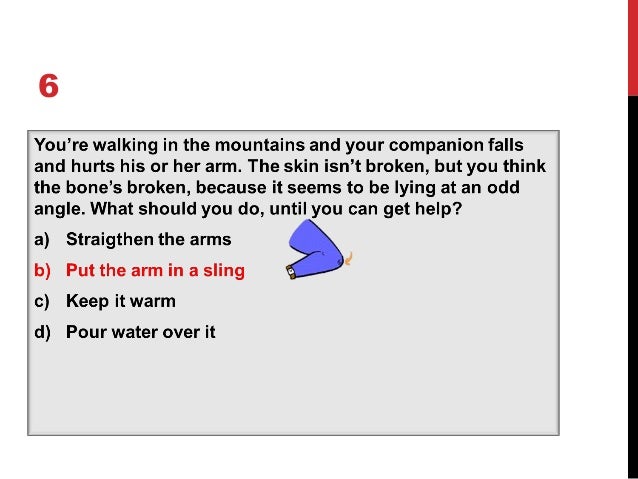 First aid quiz