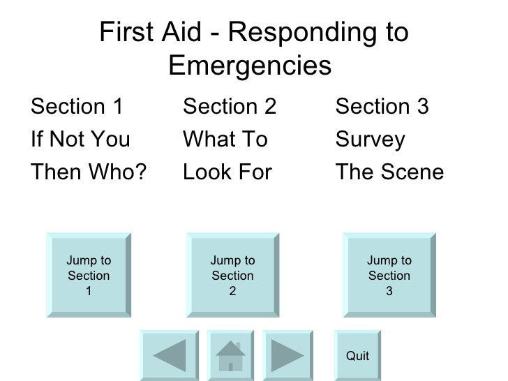 First Aid Responding To Emergencies Interactive