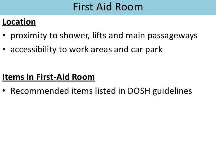 First Aid Services And Practice