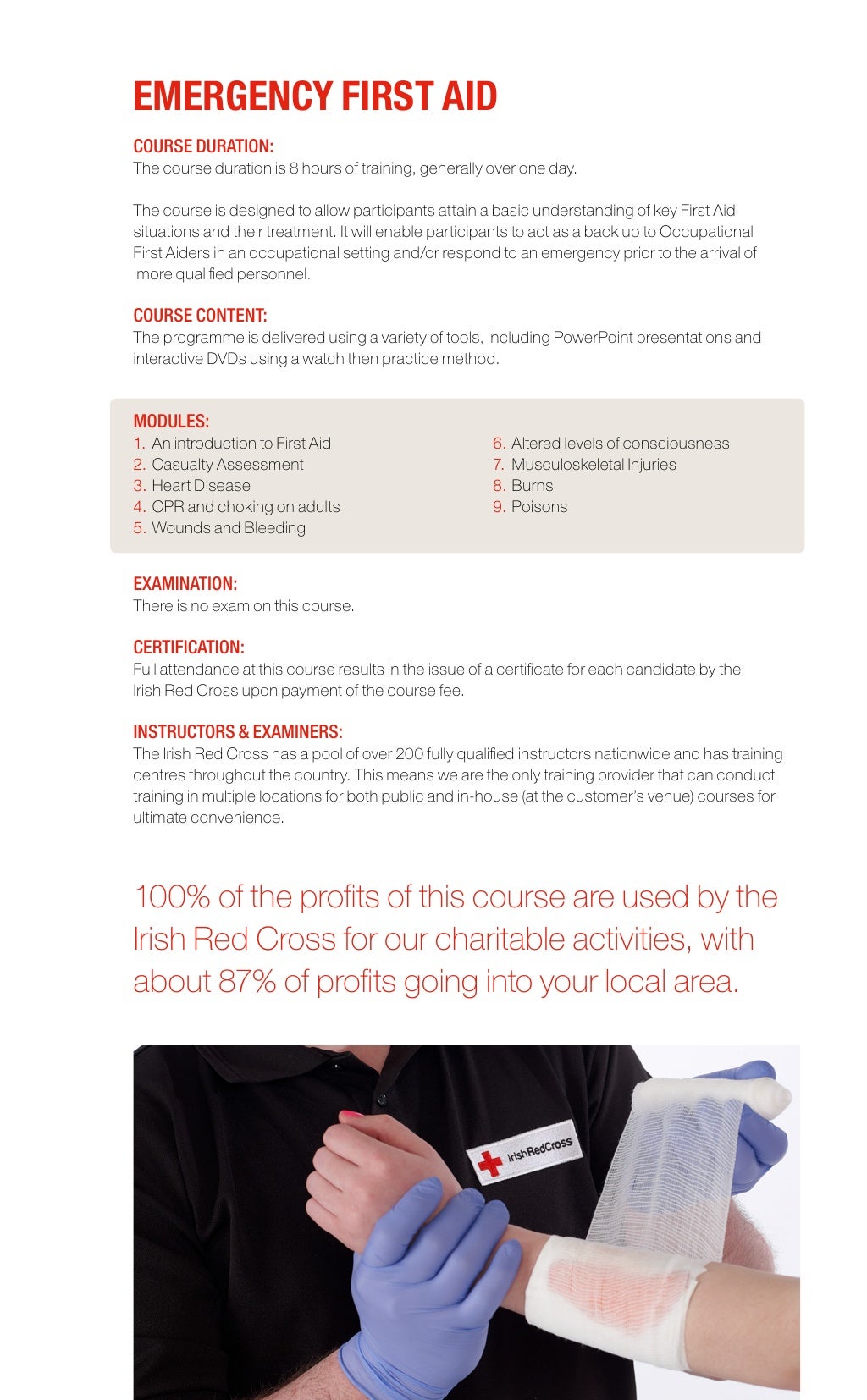 First Aid Training Brochure