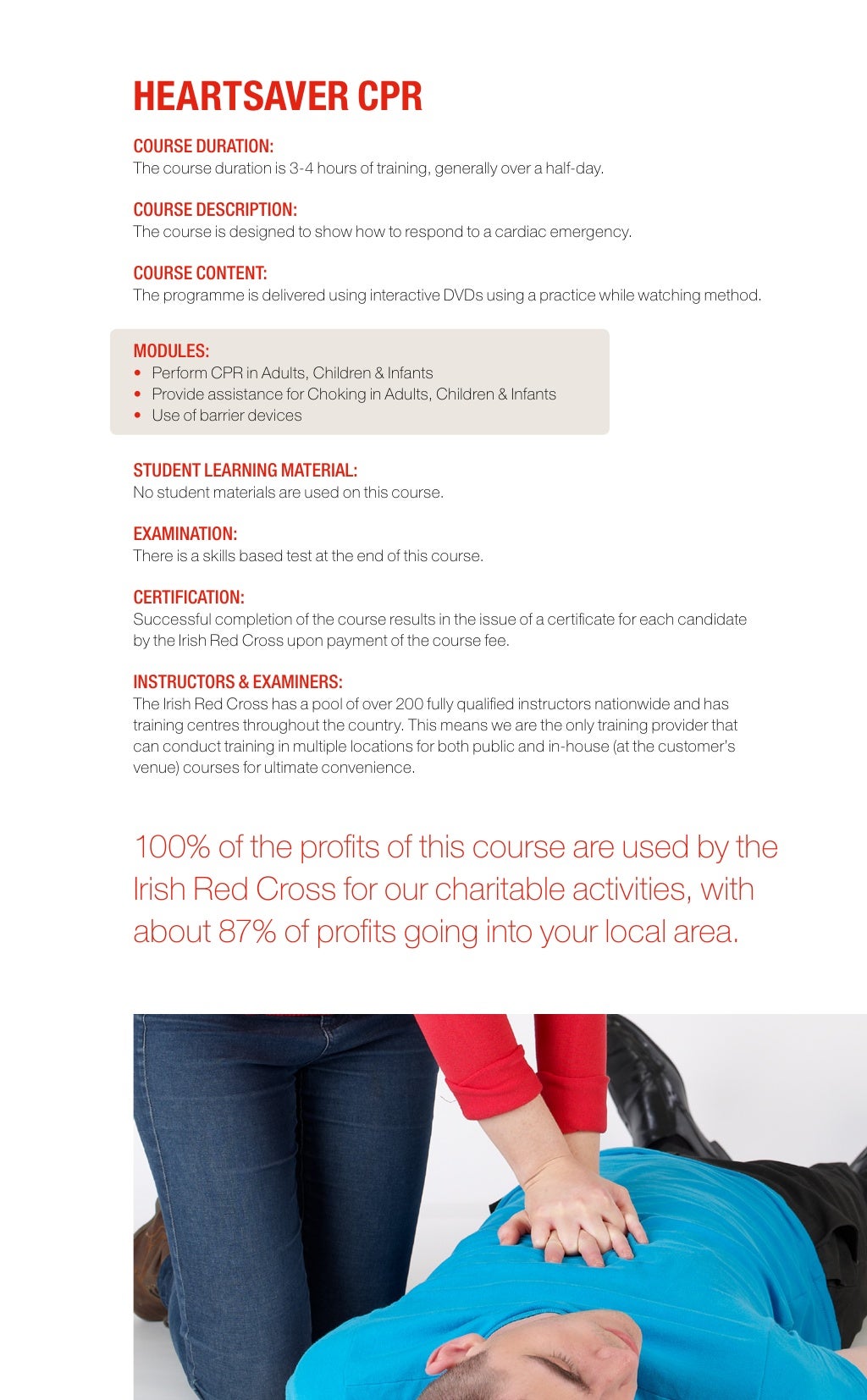 First Aid Training Brochure