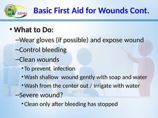 first aid training full day.pptx for training at work place area | PPTX