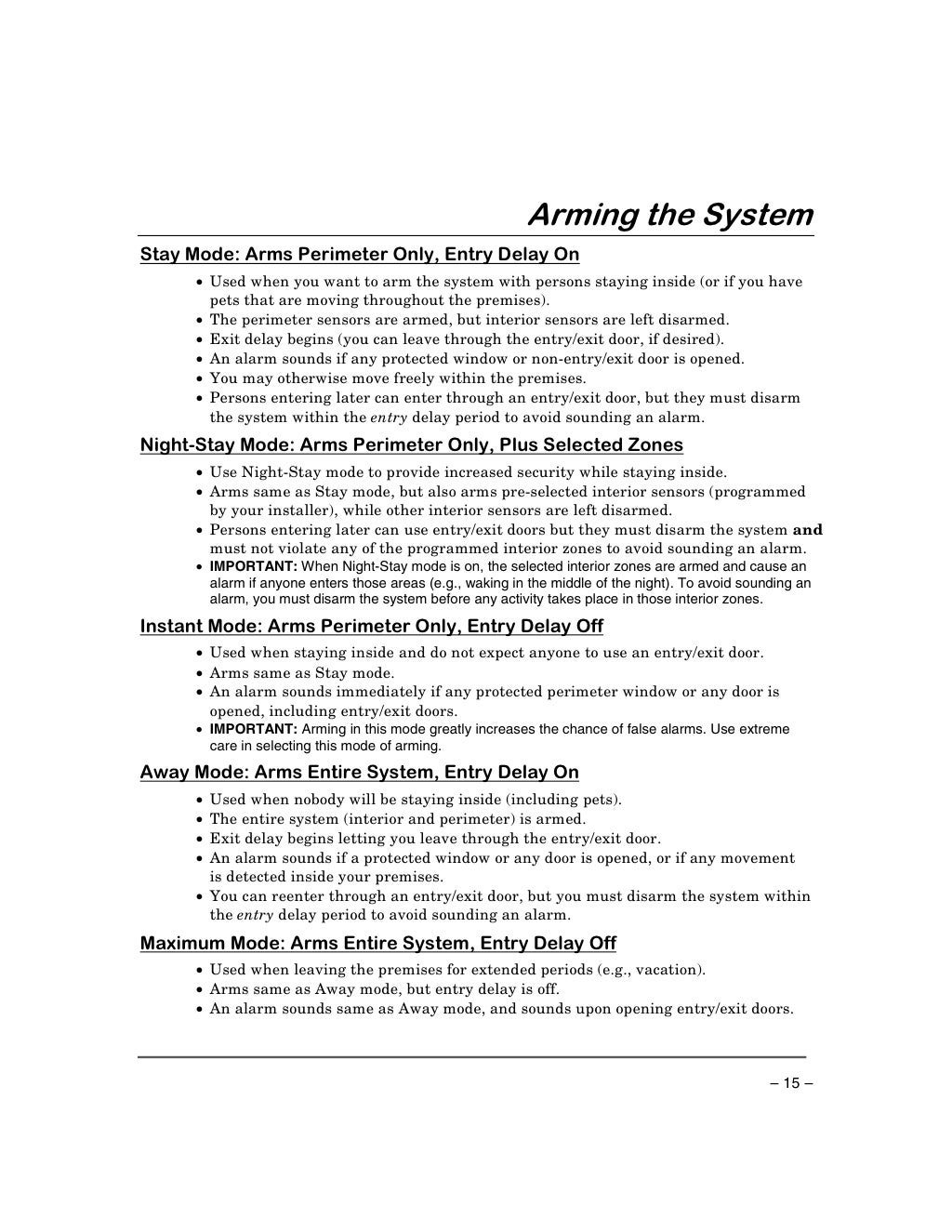 First Alert Security System Manual