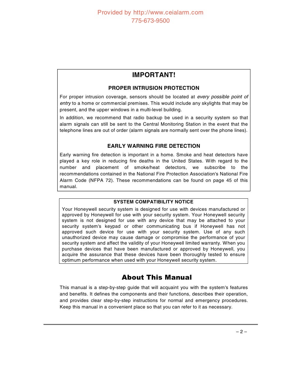 First Alert Security System Manual
