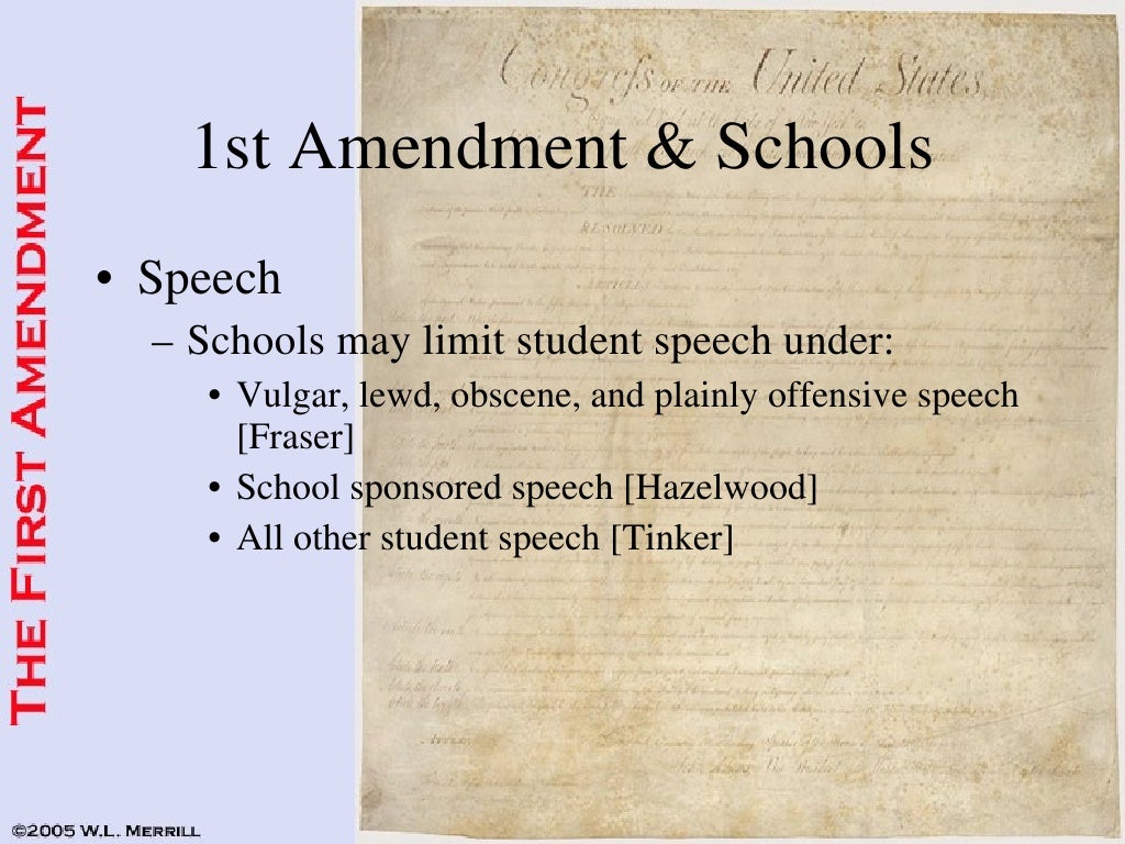First Amendment in Schools