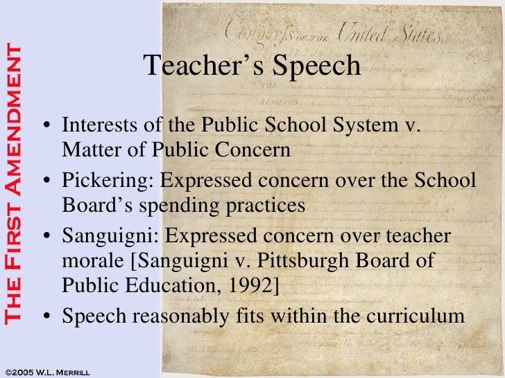 First Amendment in Schools