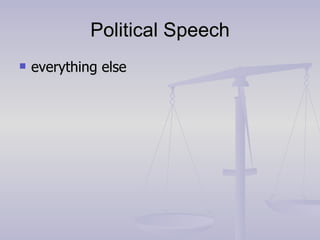 Political Speech everything else 