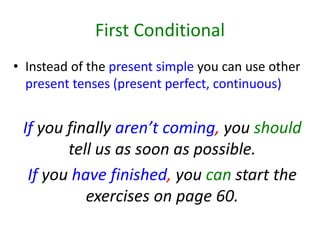 First and second conditionals | PPTX