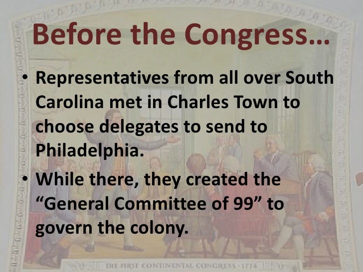 First and second continental congresses