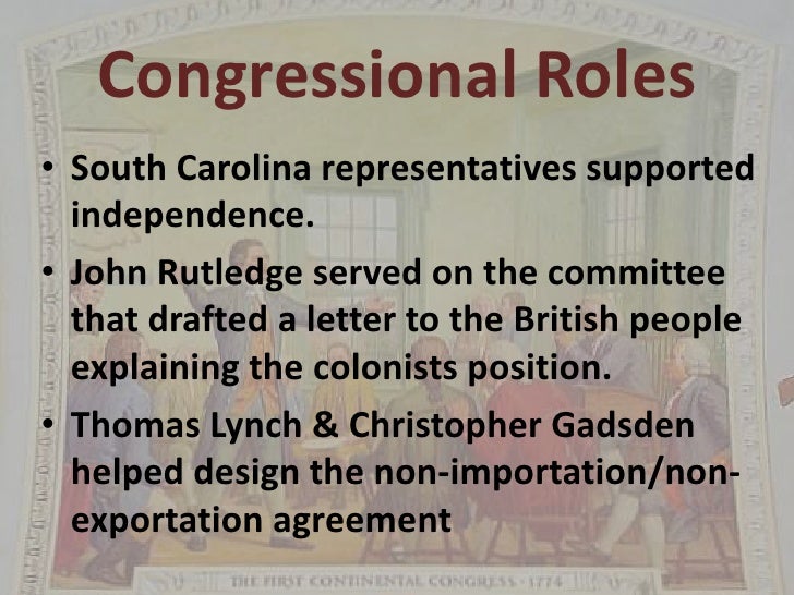 First and second continental congresses