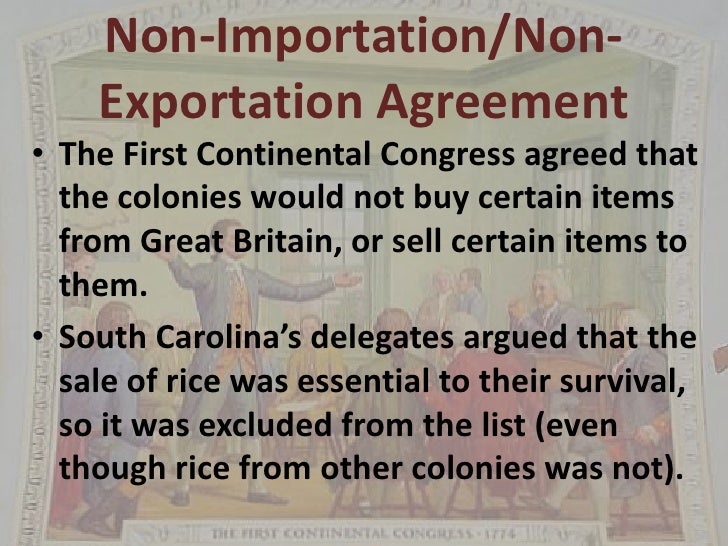 First and second continental congresses