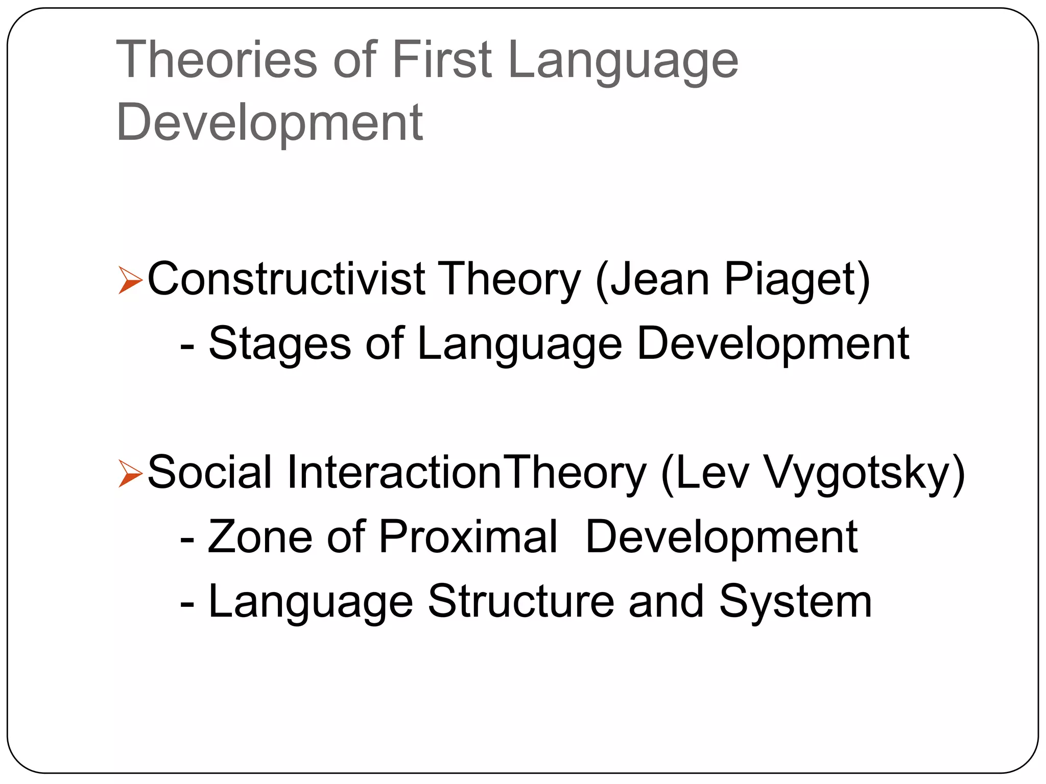First and second lang. dev. carole cox | PPTX