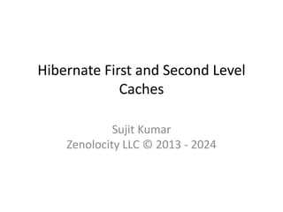 Hibernate First and Second Level
Caches
Sujit Kumar
Zenolocity LLC © 2013 - 2024
 
