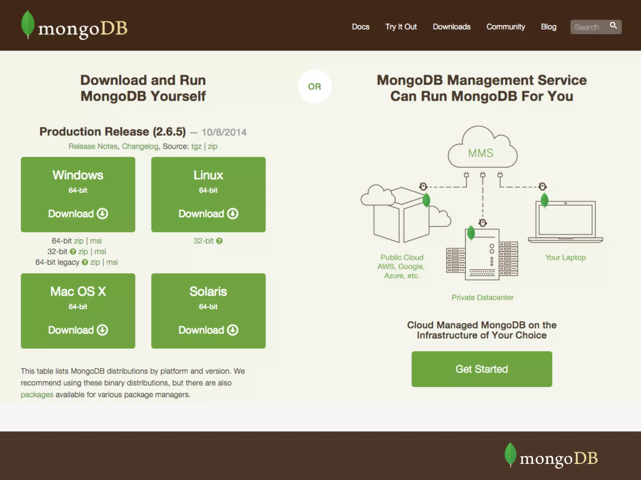 mongodb.org/downloads 
 
