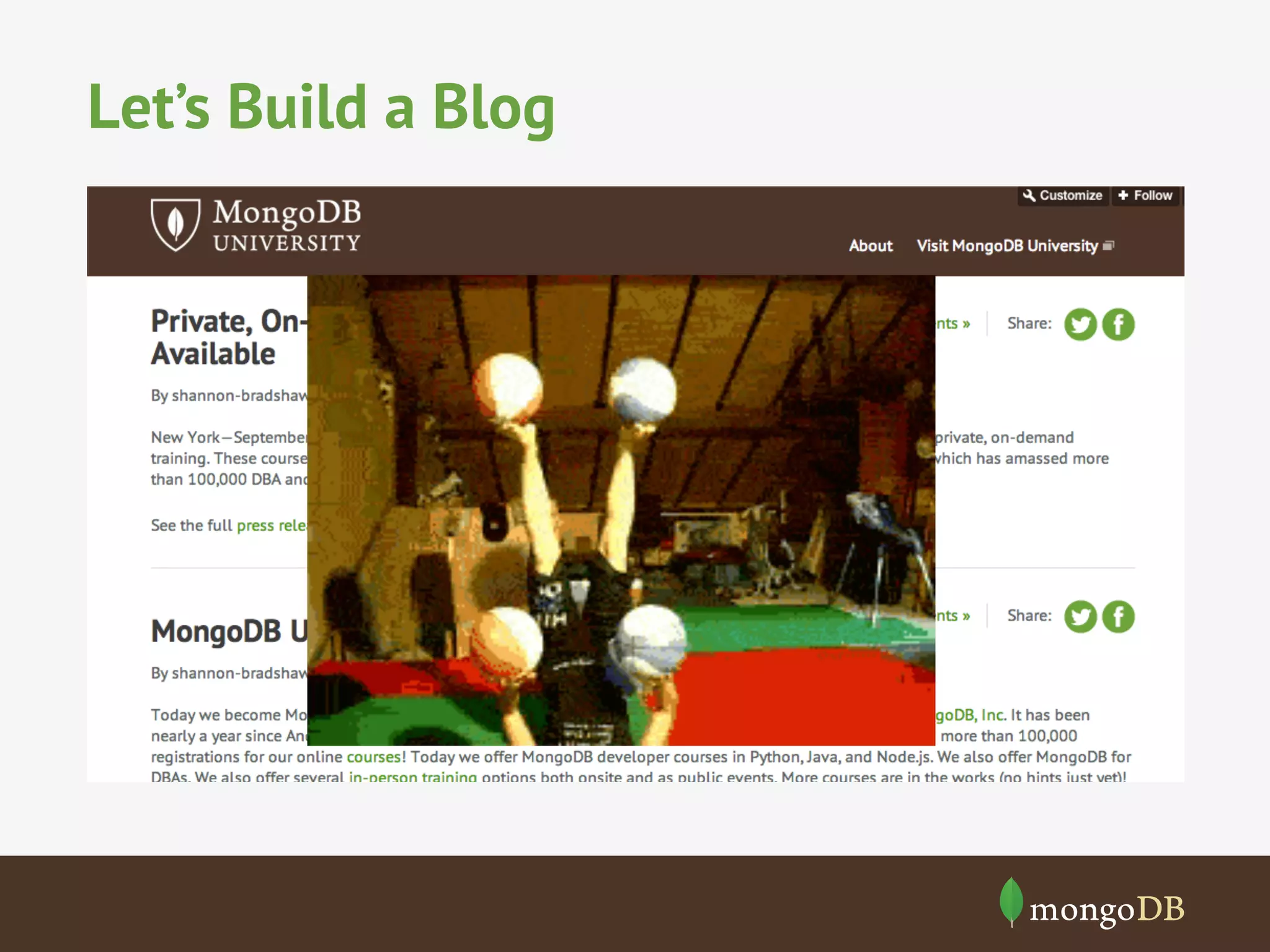 Let’s Build a Blog 
 