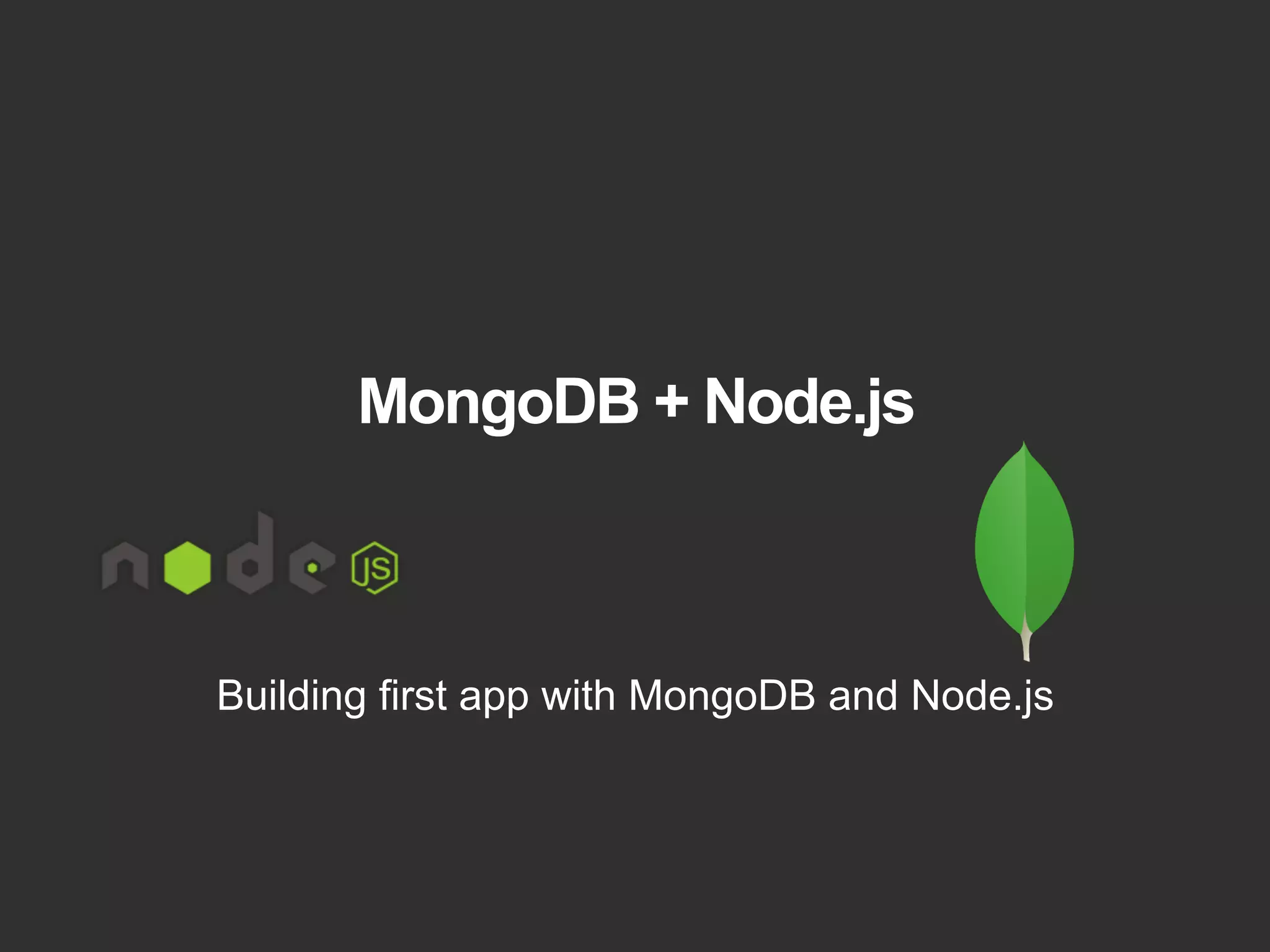MongoDB and Node.js | Web Development | Internet