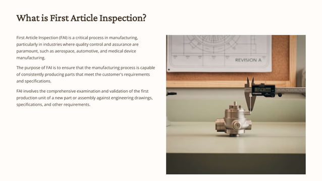 First Article Inspection Checklist with eAuditor Audits & Inspections | PDF