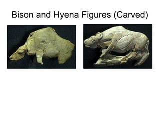 Bison and Hyena Figures (Carved)
 