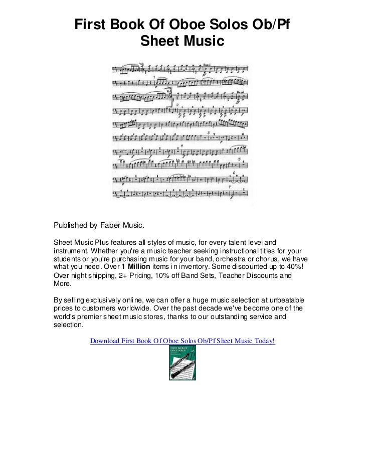First book of oboe solos ob pf sheet music