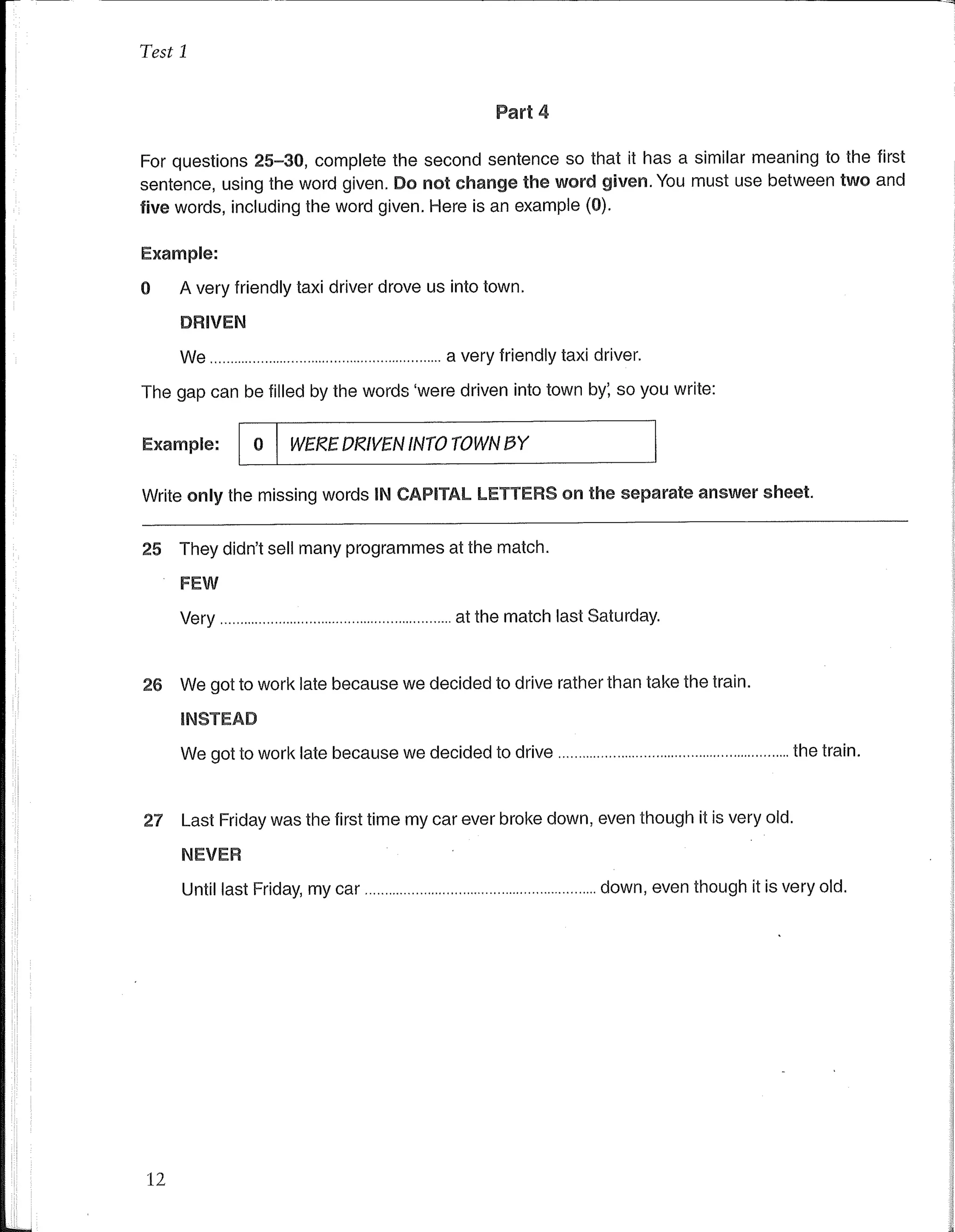 First certificate english 1 cambridge revised exam from 2015