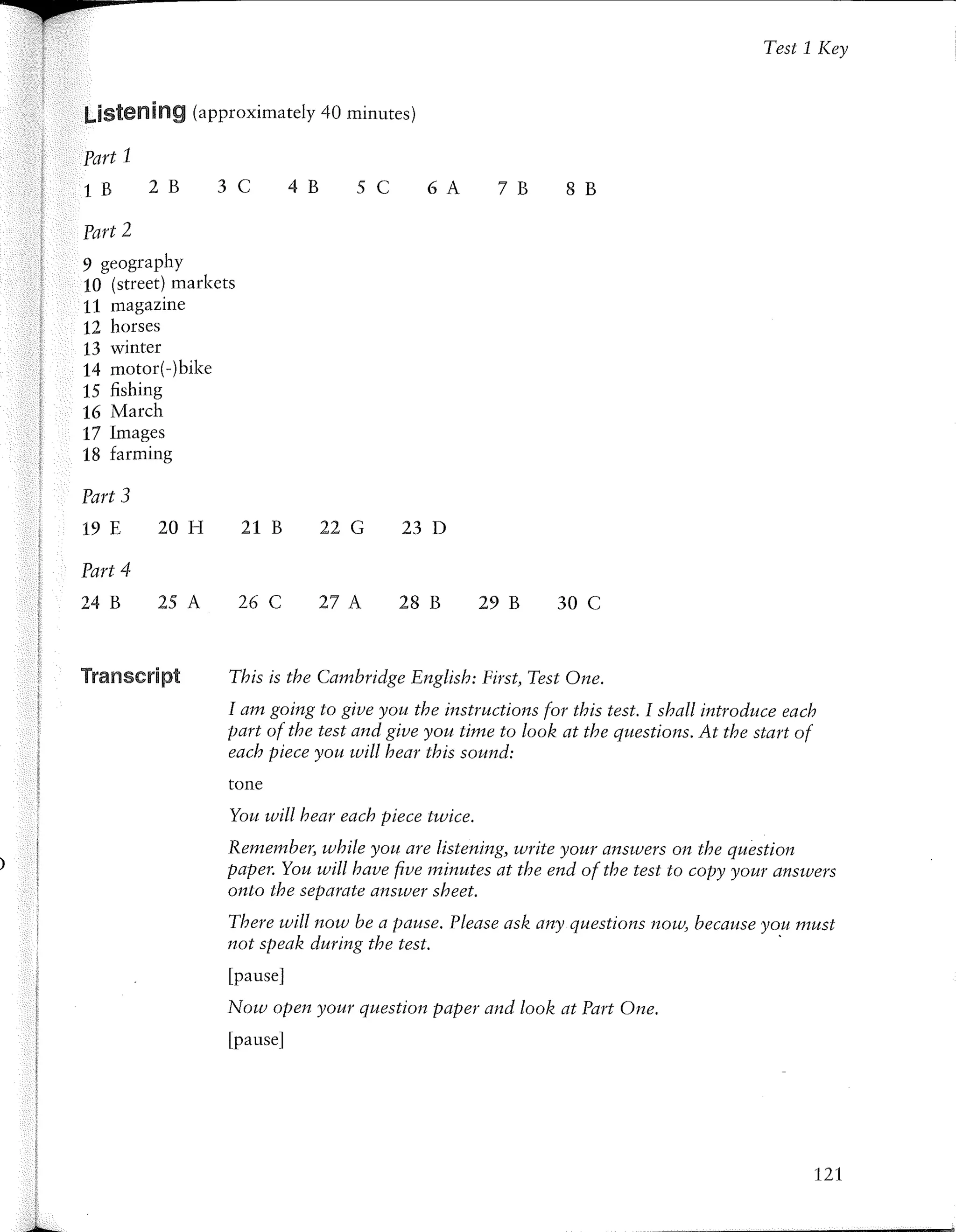 First certificate english 1 cambridge revised exam from 2015