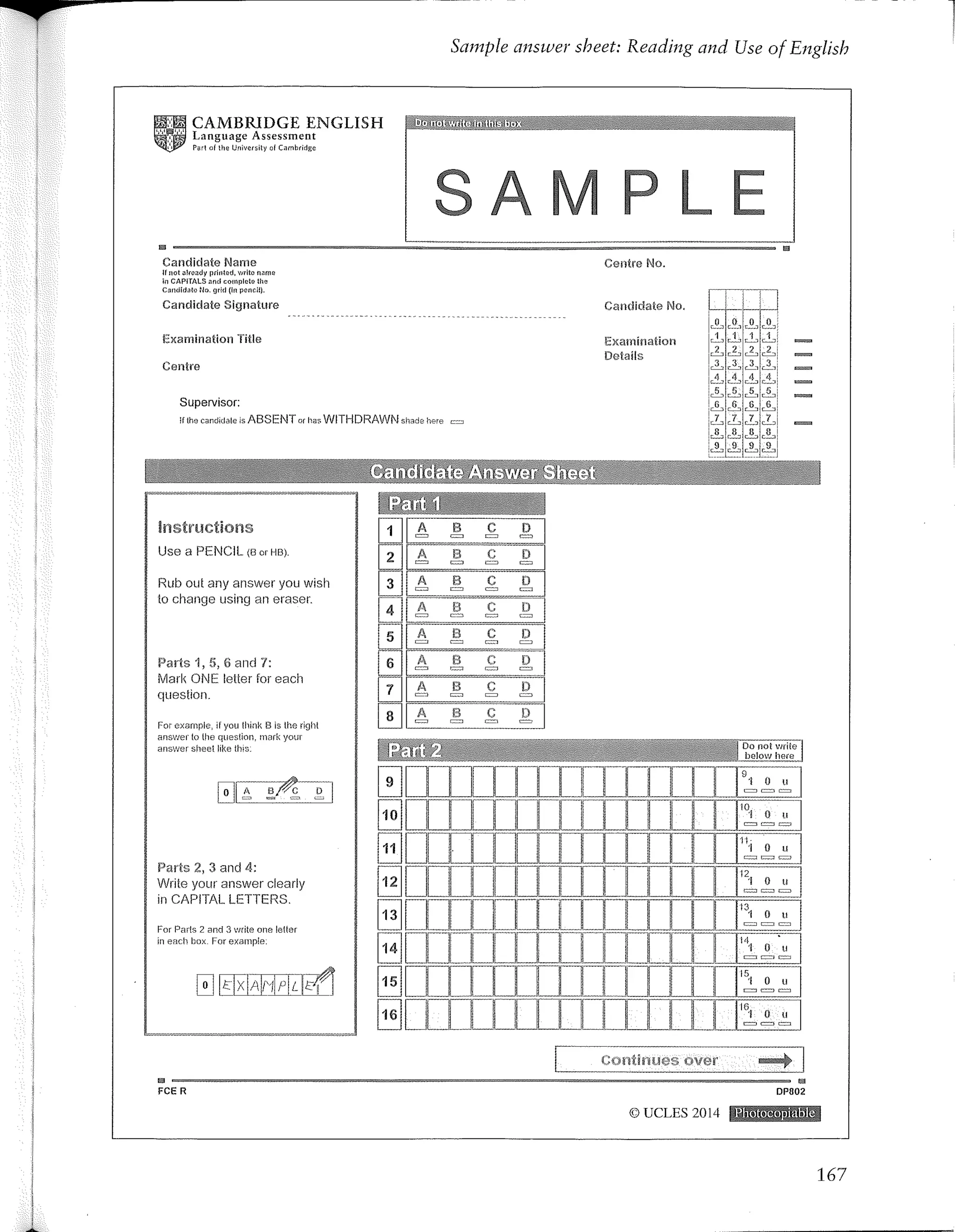 First certificate english 1 cambridge revised exam from 2015