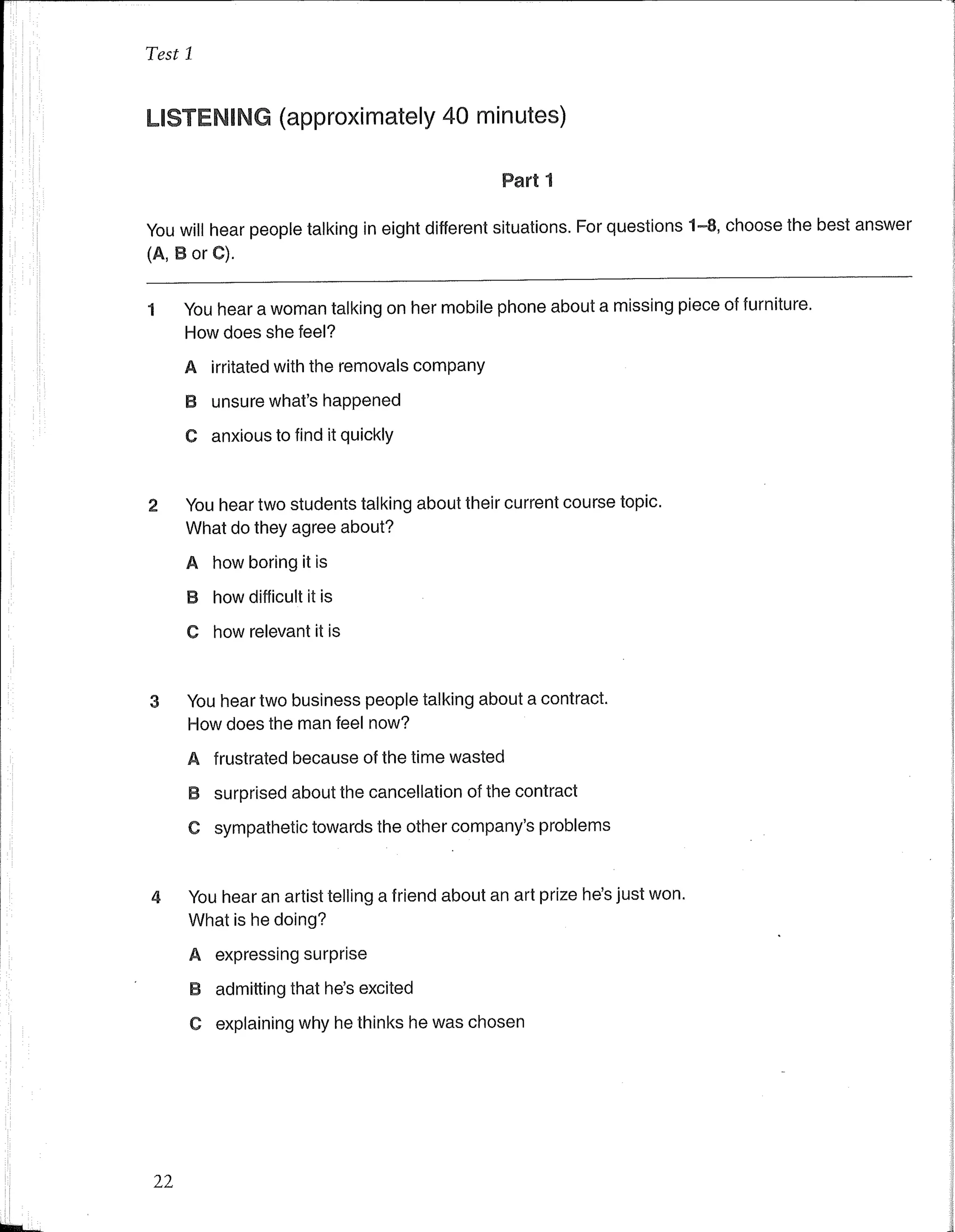 First certificate english 1 cambridge revised exam from 2015