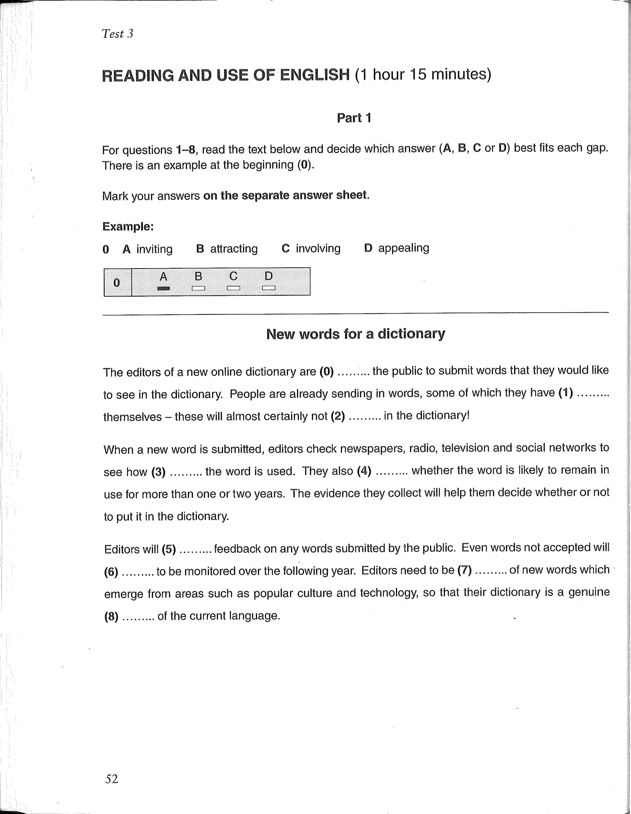 First certificate english 1 cambridge revised exam from 2015
