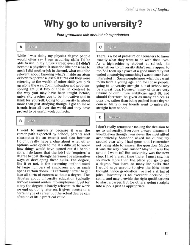 First certificate english 1 cambridge revised exam from 2015 | PDF
