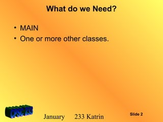 CS Lesson: Creating Your First Class in Java | PPT