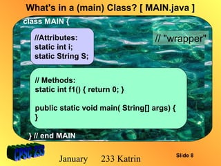 CS Lesson: Creating Your First Class in Java | PPT