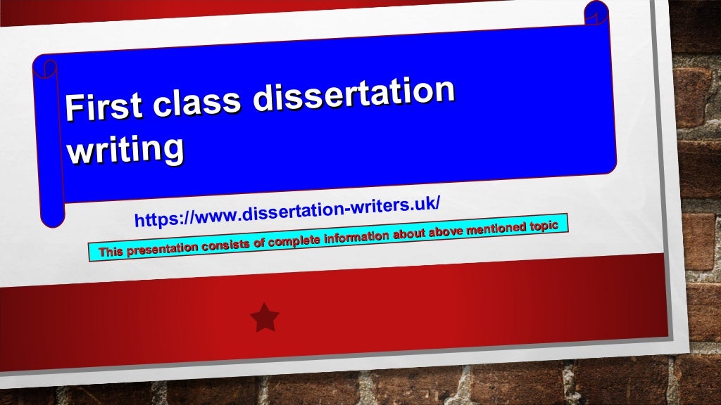 examples of 1st class dissertations