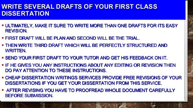 Write your dissertation first