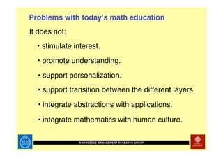 Technology Enhanced Math Rehab