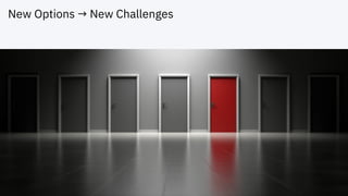 New Options → New Challenges
 