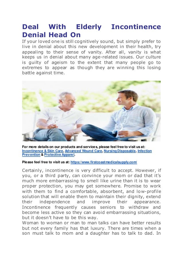 Deal With Elderly Incontinence Denial Head On