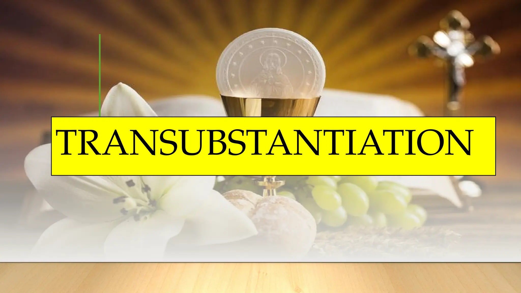 TRANSUBSTANTIATION
 